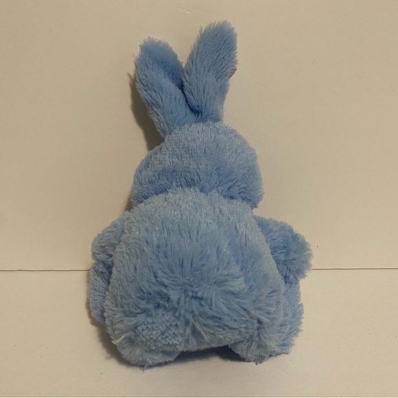 Blue Bunny Plush Rabbit Easter Shimmer Feet Ears Jelly Bean Ribbon Stuffed Toy - Picture 2 of 4